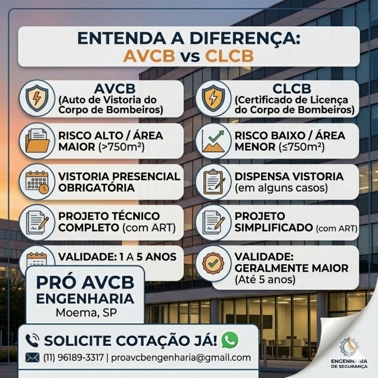 AVCB DIFERENÇA ANUNCIO